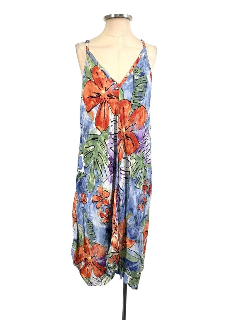 Vintage Jams World Sleeveless Midi Dress Size XL